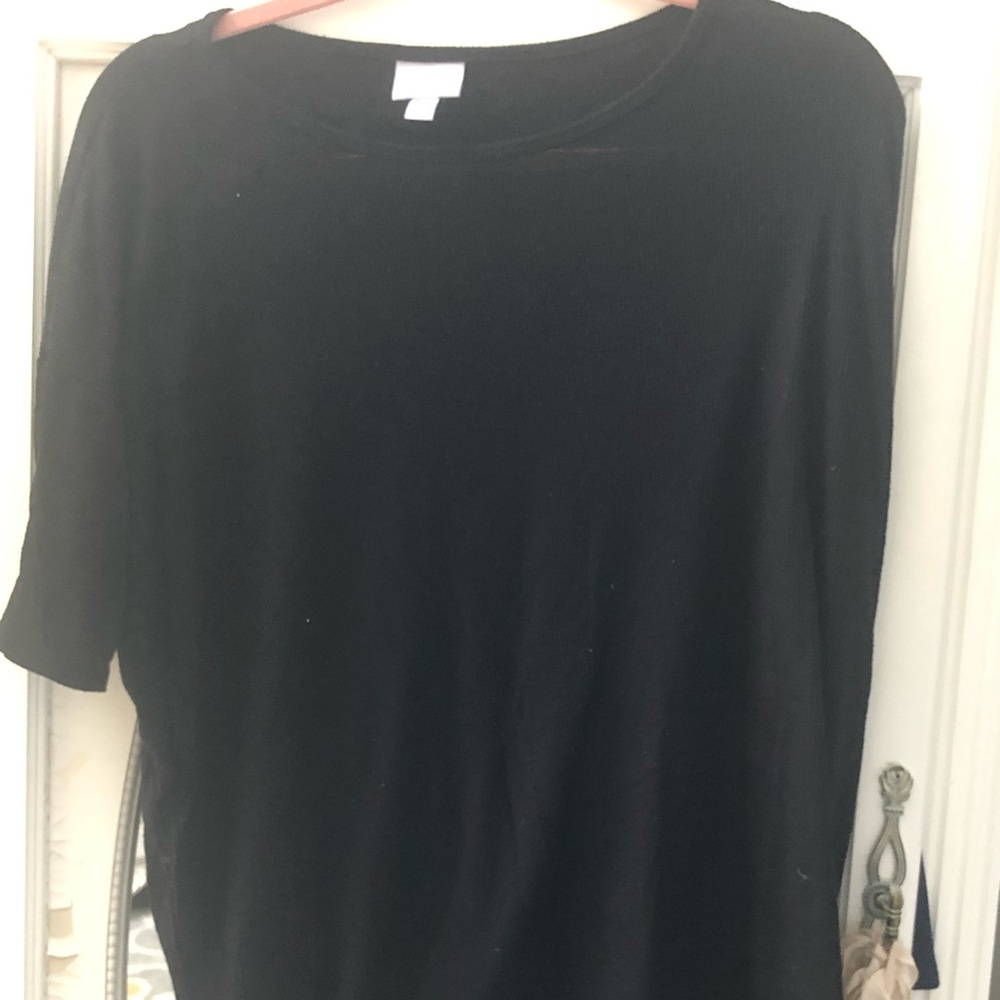 Black rubbed LuLaRoe Irma